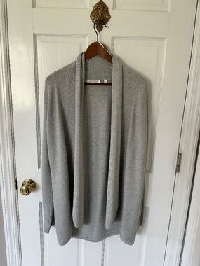 Dove gray lightweight knit cardigan